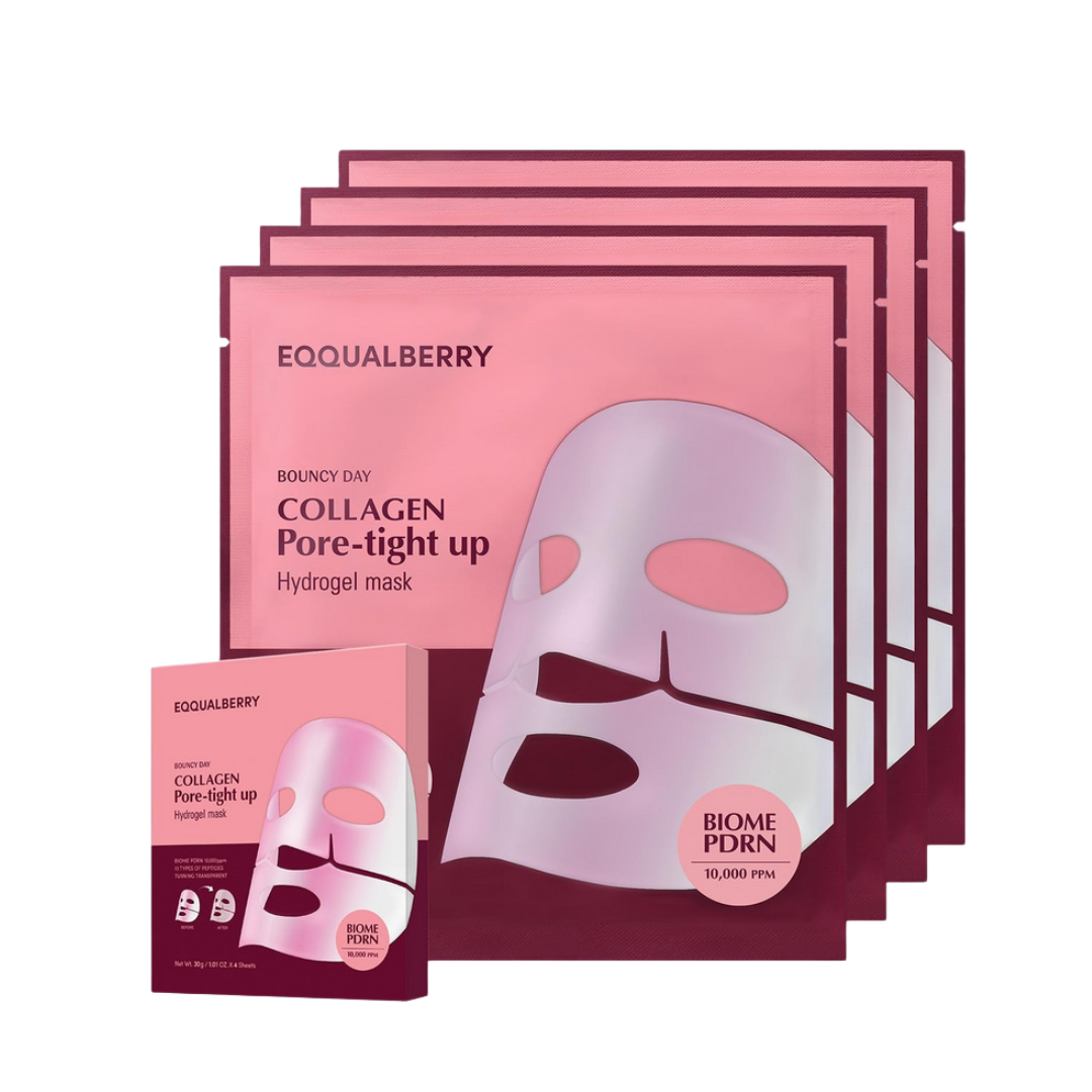 EQQUALBERRY Collagen Pore-tight up Hydrogel Mask Set 4*30g