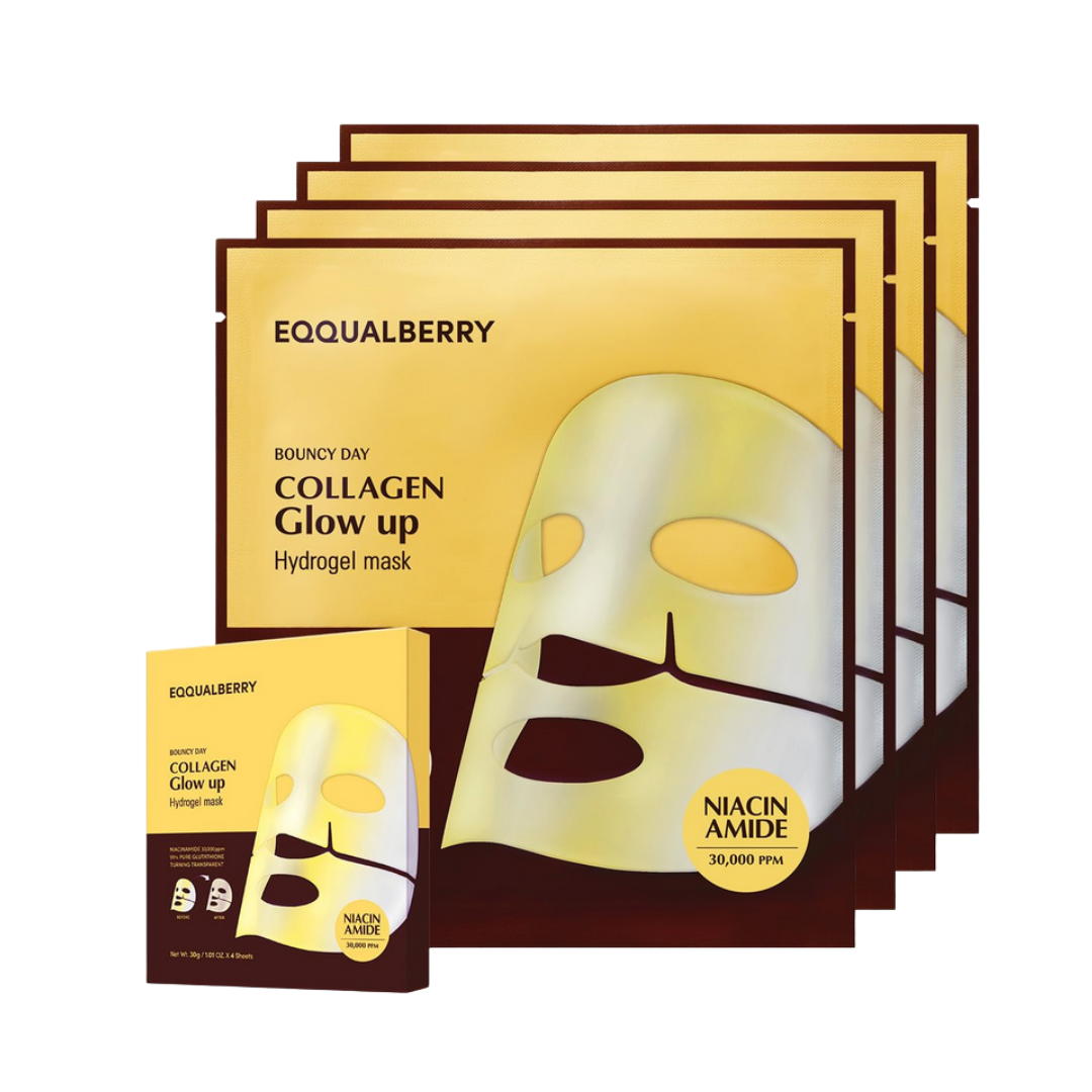 EQQUALBERRY Collagen Glow up Hydrogel Mask Set 4*30g