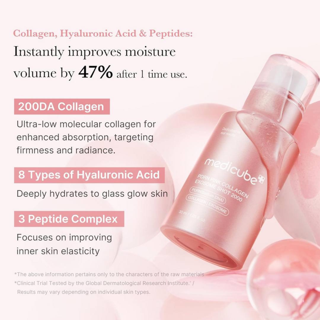 Medicube PDRN Pink Collagen Exosome Shot Serum 2,000 PPM 30ml